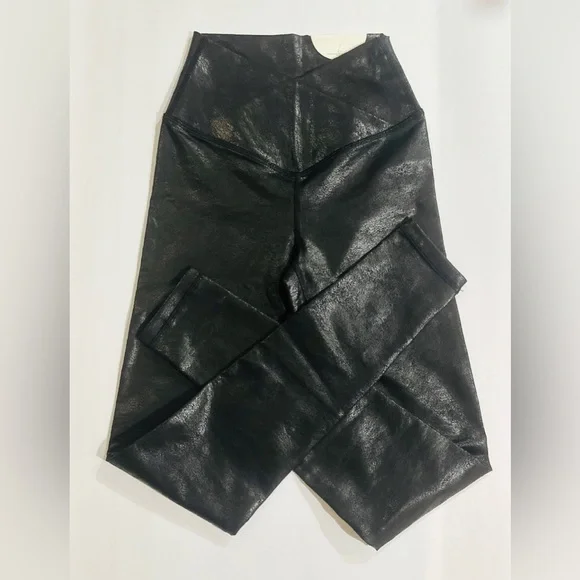 Offline Aerie Crossover High Waisted Crackle Leggings Black - XS/TP - Picture 3 of 6